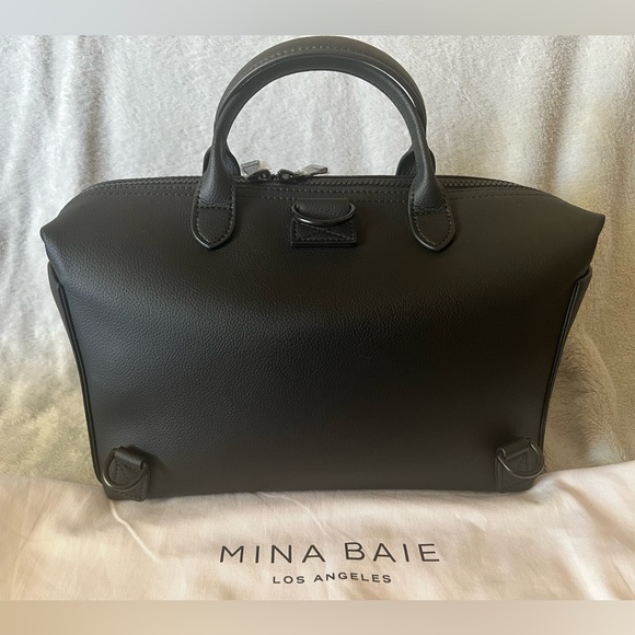 Mina Baie Mini Emmy Black/Black Vegan with Baie Strap - Picture 2 of 10